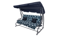 Sodo sūpynės "Textyline" 2x1 lapų modelio sėdynė Navy Blue