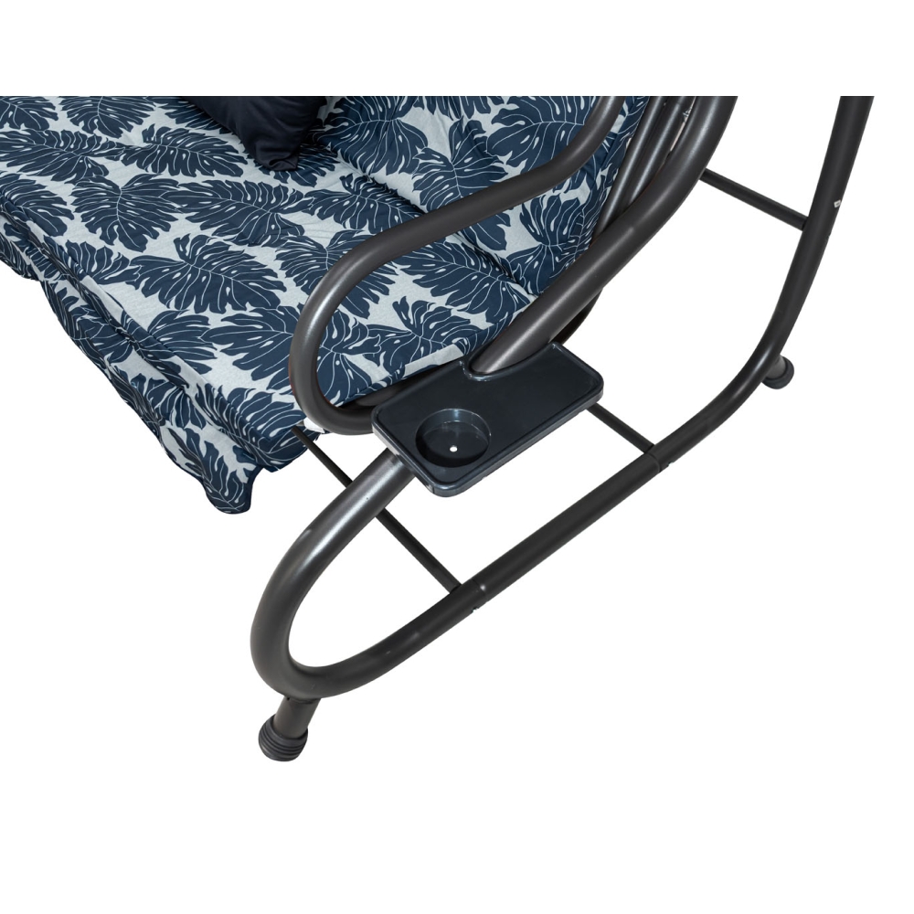 Sodo sūpynės "Textyline" 2x1 lapų modelio sėdynė Navy Blue-Namai, laisvalaikis, turizmas, Sodo sūpynės-e-vaikas
