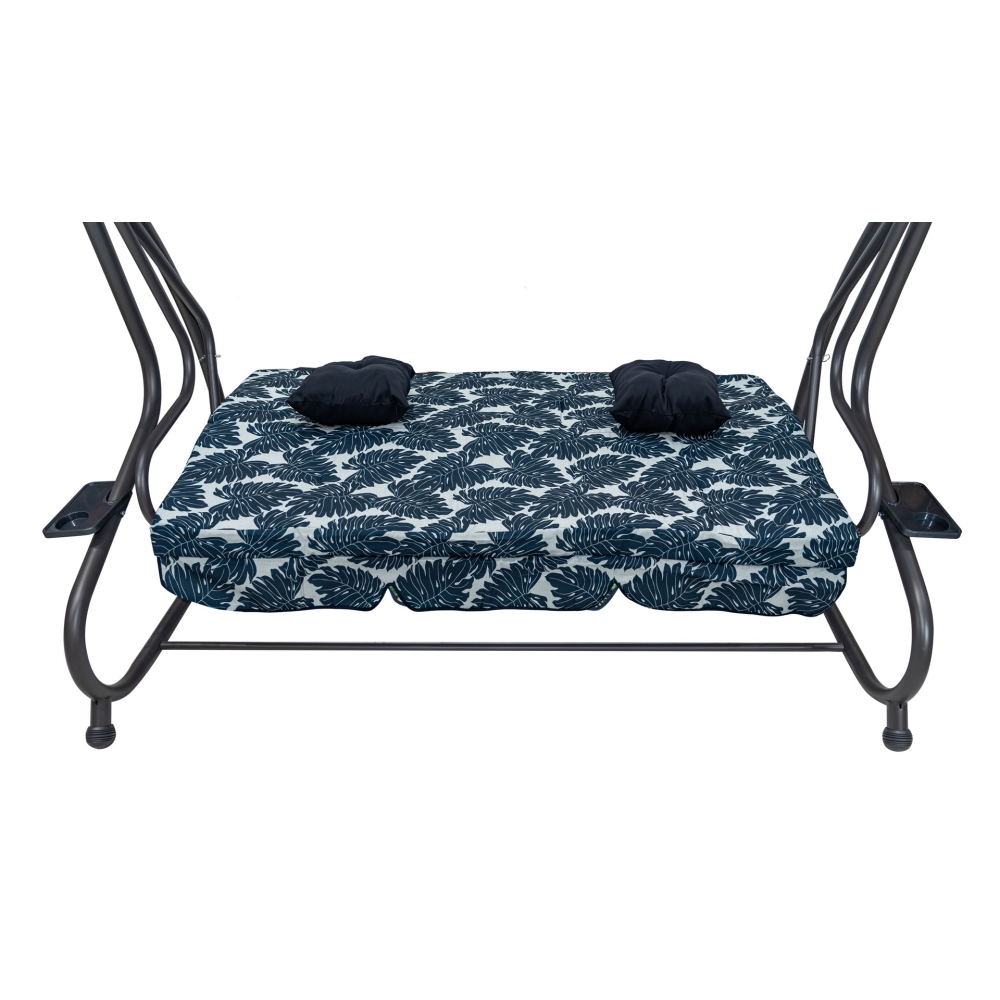 Sodo sūpynės "Textyline" 2x1 lapų modelio sėdynė Navy Blue-Namai, laisvalaikis, turizmas, Sodo sūpynės-e-vaikas