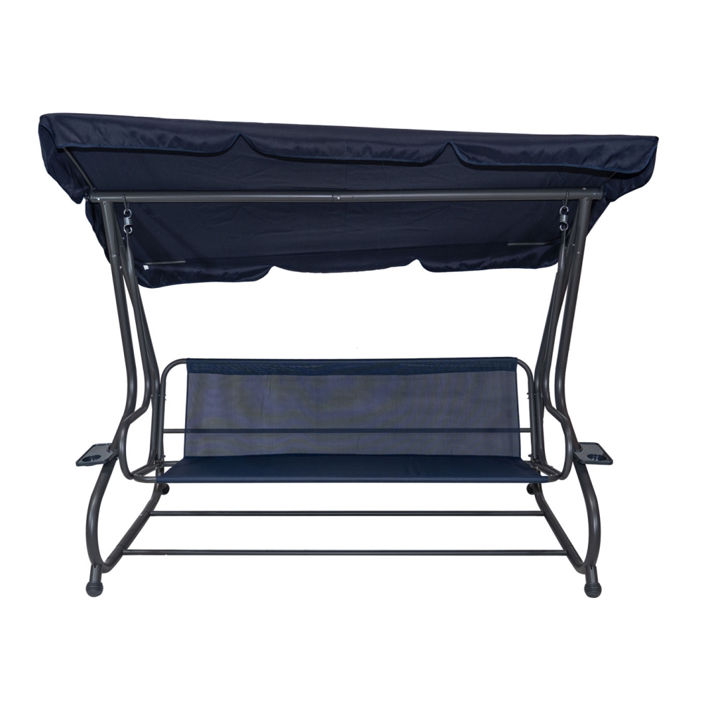 Sodo sūpynės "Textyline" 2x1 lapų modelio sėdynė Navy Blue-Namai, laisvalaikis, turizmas, Sodo sūpynės-e-vaikas