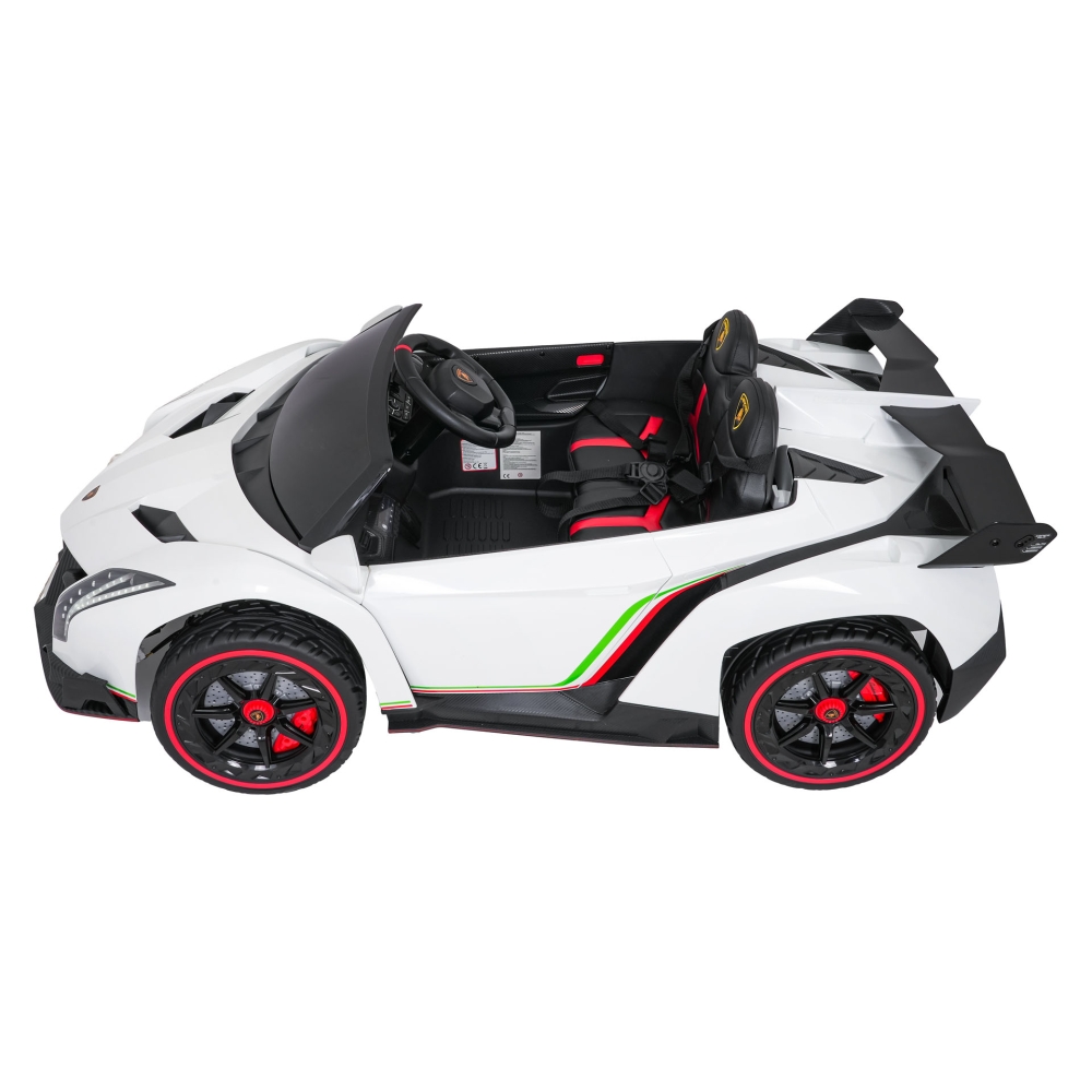 Elektromobilis Lamborghini Veneno, White-Elektromobiliai vaikams, Mašinos-e-vaikas