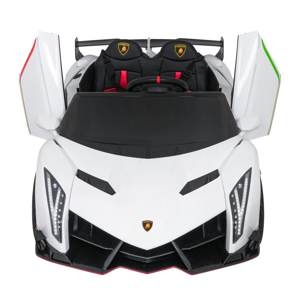 Elektromobilis Lamborghini Veneno, White-Elektromobiliai vaikams, Mašinos-e-vaikas