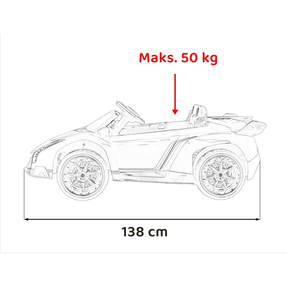 Elektromobilis Lamborghini Veneno, White-Elektromobiliai vaikams, Mašinos-e-vaikas
