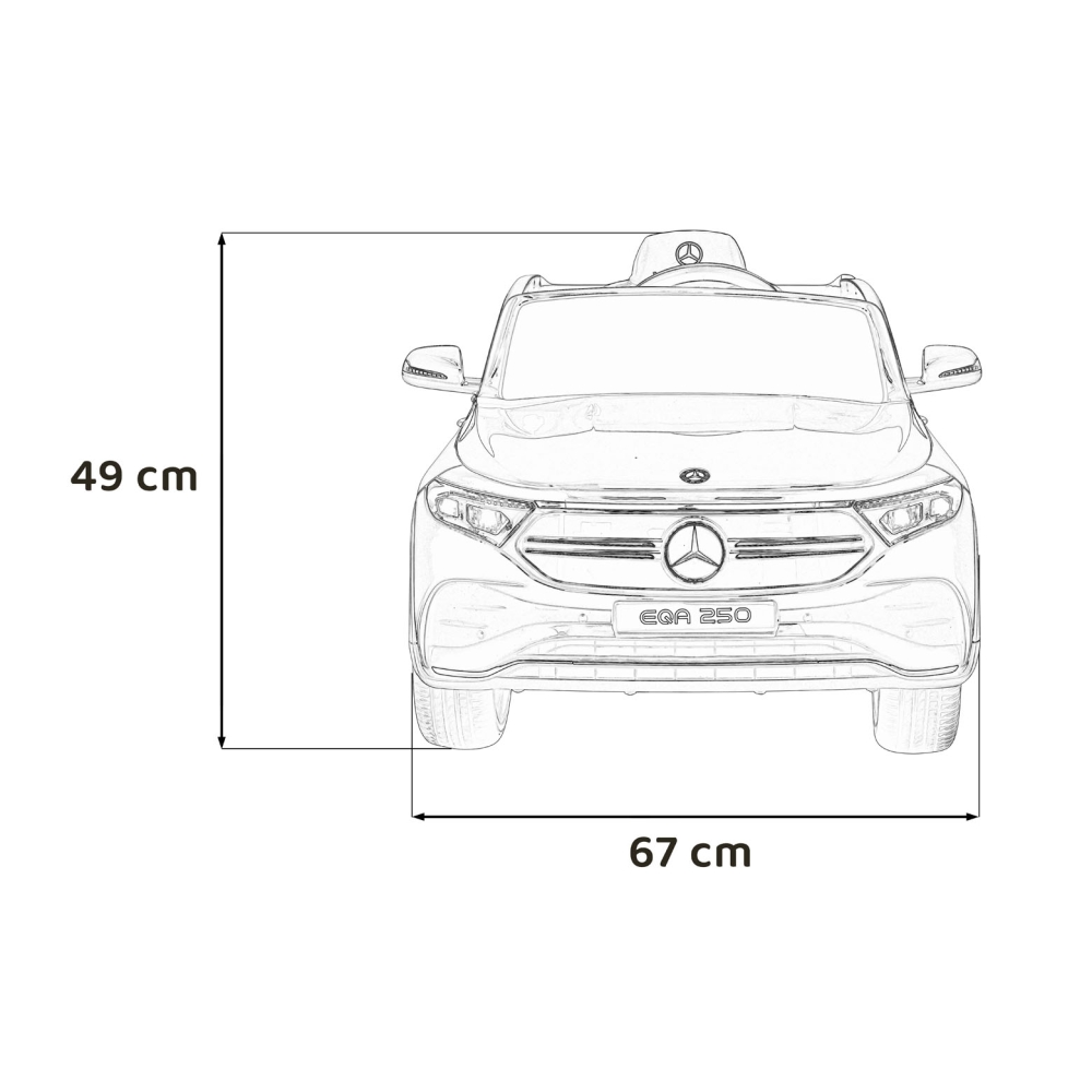 Elektromobilis Mercedes Benz EQA 250, White-Elektromobiliai vaikams, Visureigiai-e-vaikas