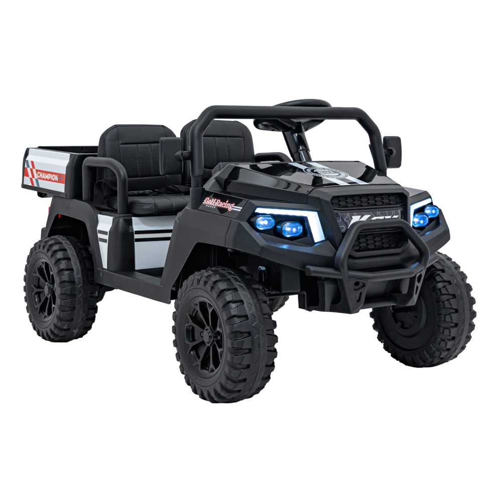 Elektromobilis Champion Pick-Up, Black-Elektromobiliai vaikams, Sunkvežimiai-e-vaikas