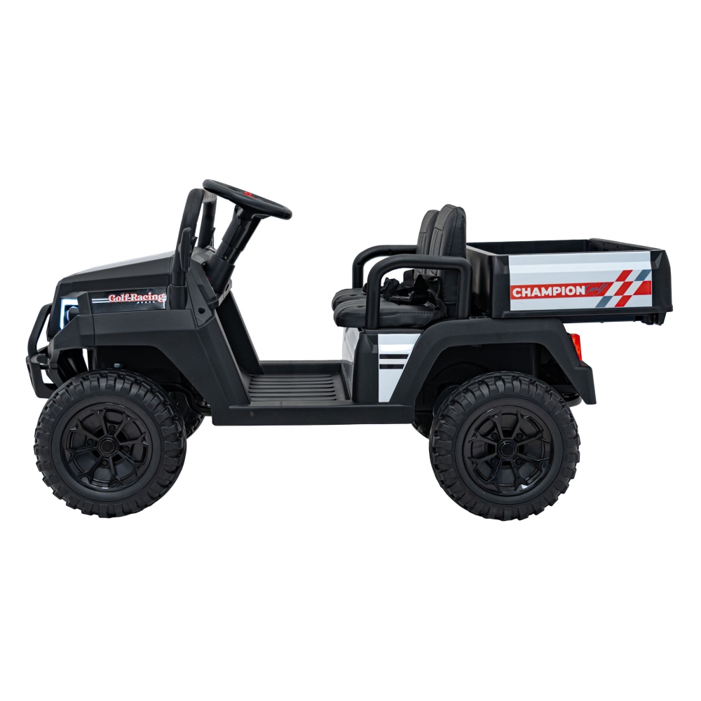 Elektromobilis Champion Pick-Up, Black-Elektromobiliai vaikams, Sunkvežimiai-e-vaikas