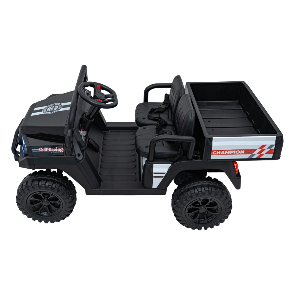 Elektromobilis Champion Pick-Up, Black-Elektromobiliai vaikams, Sunkvežimiai-e-vaikas