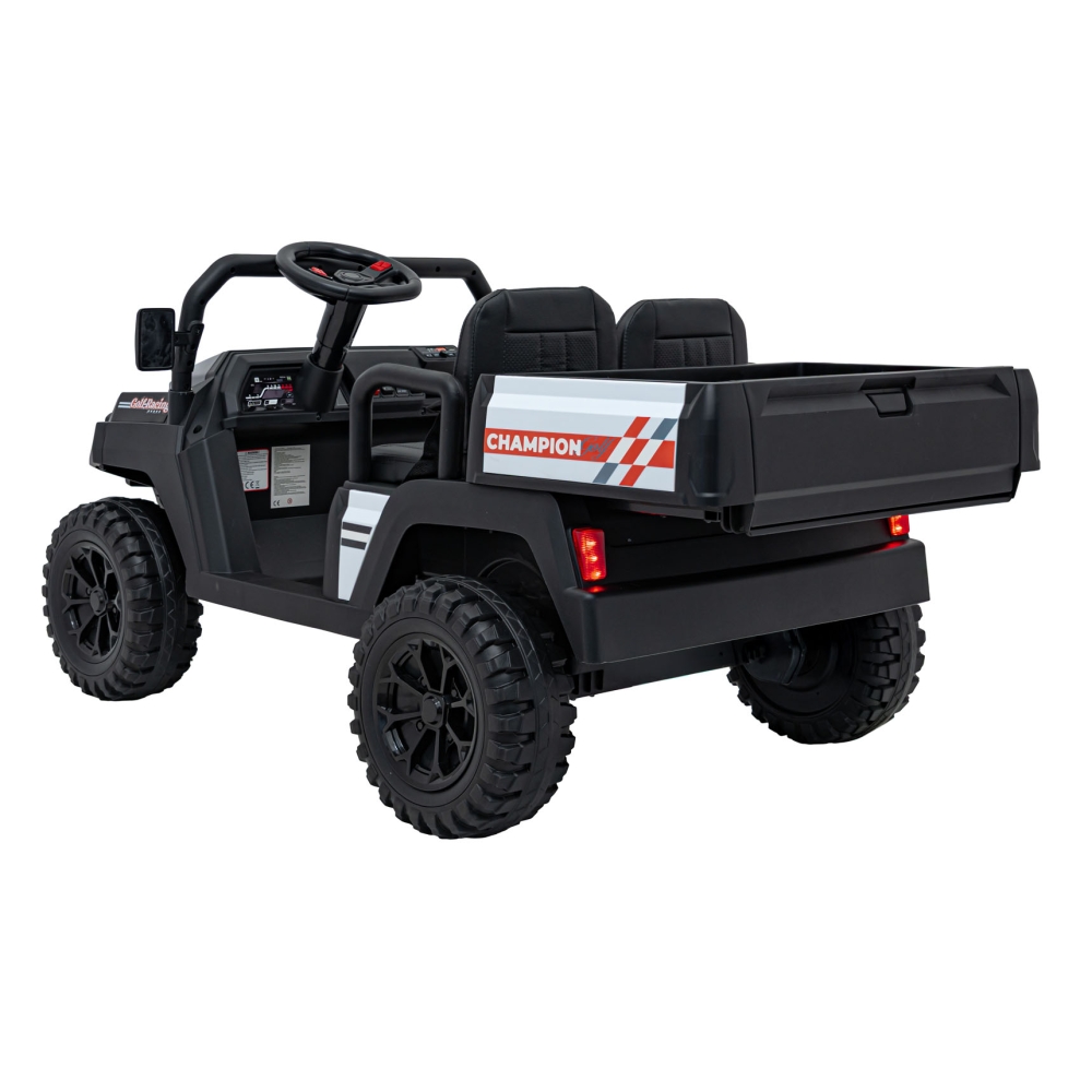 Elektromobilis Champion Pick-Up, Black-Elektromobiliai vaikams, Sunkvežimiai-e-vaikas