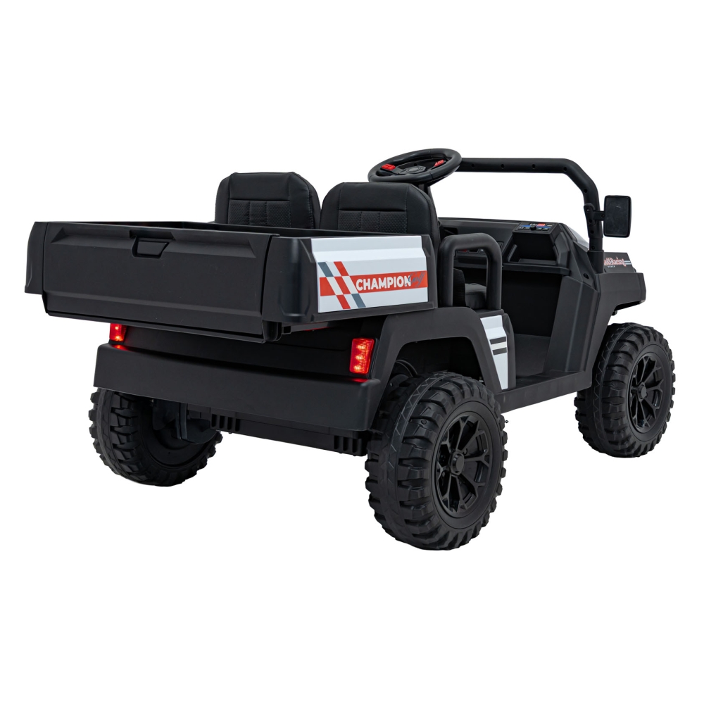 Elektromobilis Champion Pick-Up, Black-Elektromobiliai vaikams, Sunkvežimiai-e-vaikas