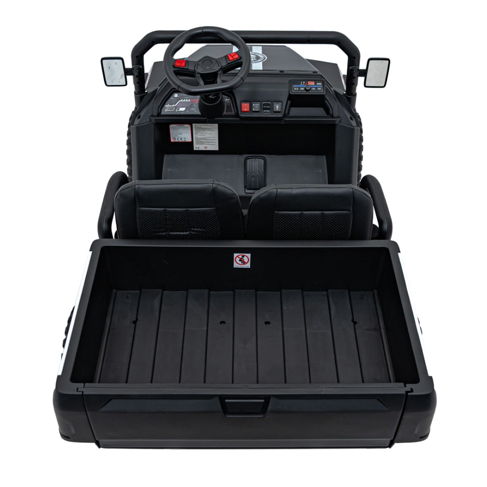 Elektromobilis Champion Pick-Up, Black-Elektromobiliai vaikams, Sunkvežimiai-e-vaikas