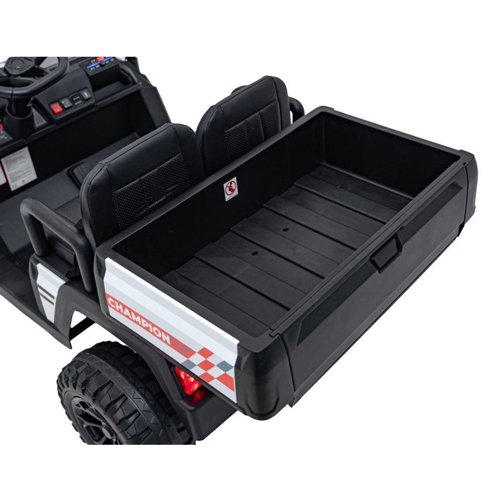 Elektromobilis Champion Pick-Up, Black-Elektromobiliai vaikams, Sunkvežimiai-e-vaikas