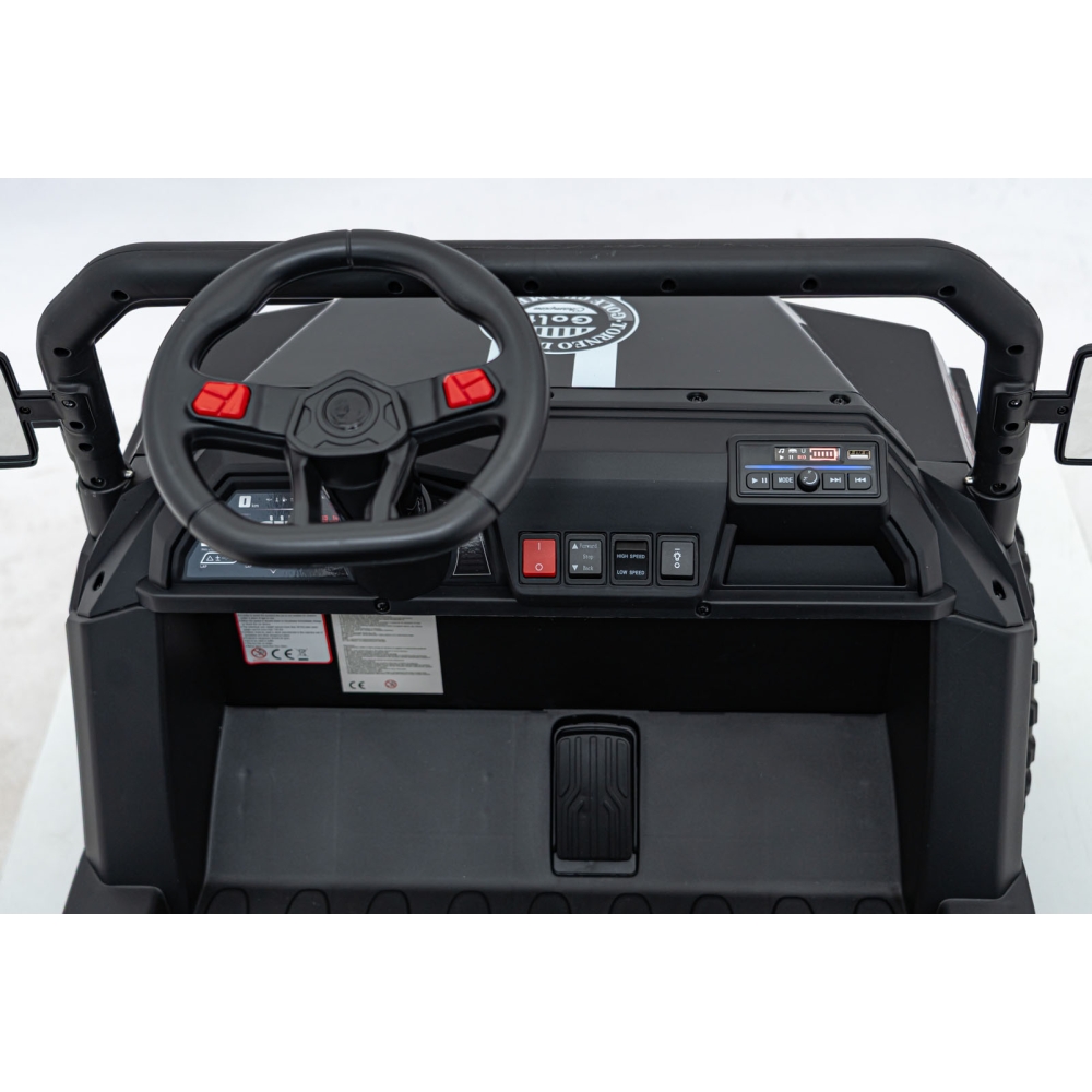 Elektromobilis Champion Pick-Up, Black-Elektromobiliai vaikams, Sunkvežimiai-e-vaikas