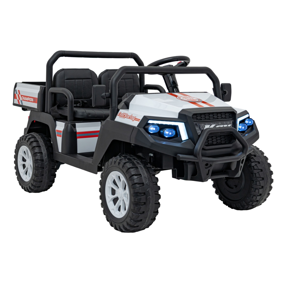 Elektromobilis Champion Pick-Up, White-Elektromobiliai vaikams, Sunkvežimiai-e-vaikas