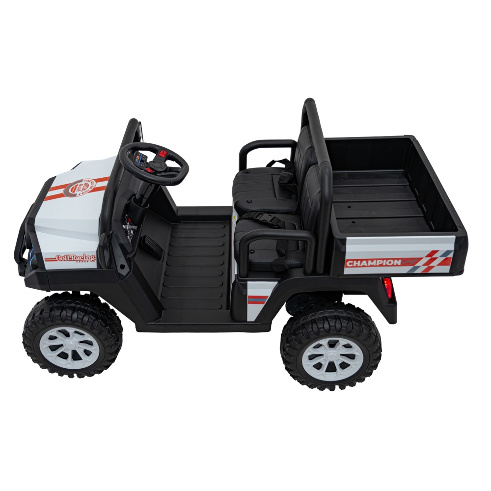 Elektromobilis Champion Pick-Up, White-Elektromobiliai vaikams, Sunkvežimiai-e-vaikas