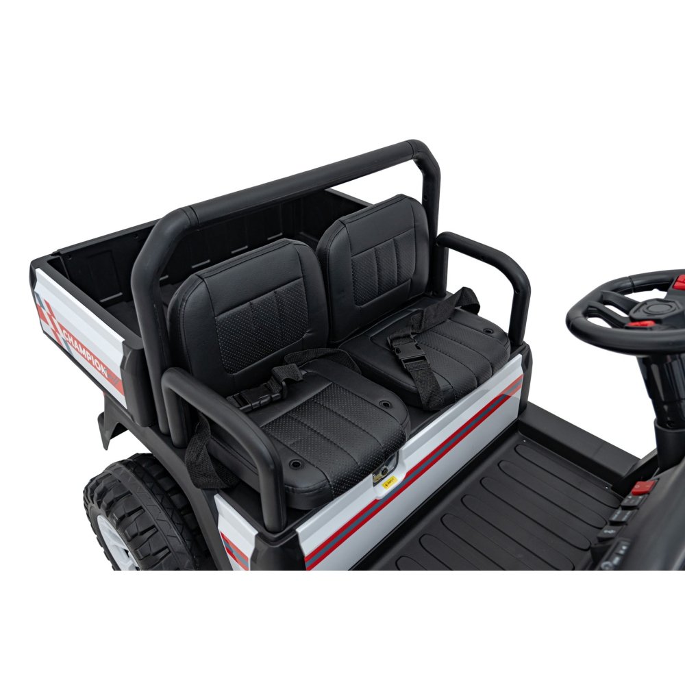 Elektromobilis Champion Pick-Up, White-Elektromobiliai vaikams, Sunkvežimiai-e-vaikas