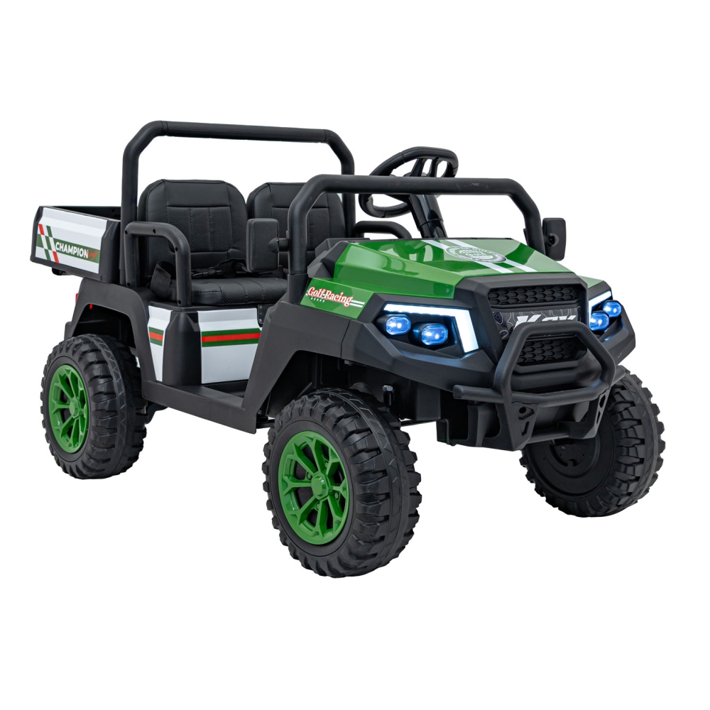 Elektromobilis Champion Pick-Up, Green-Elektromobiliai vaikams, Sunkvežimiai-e-vaikas