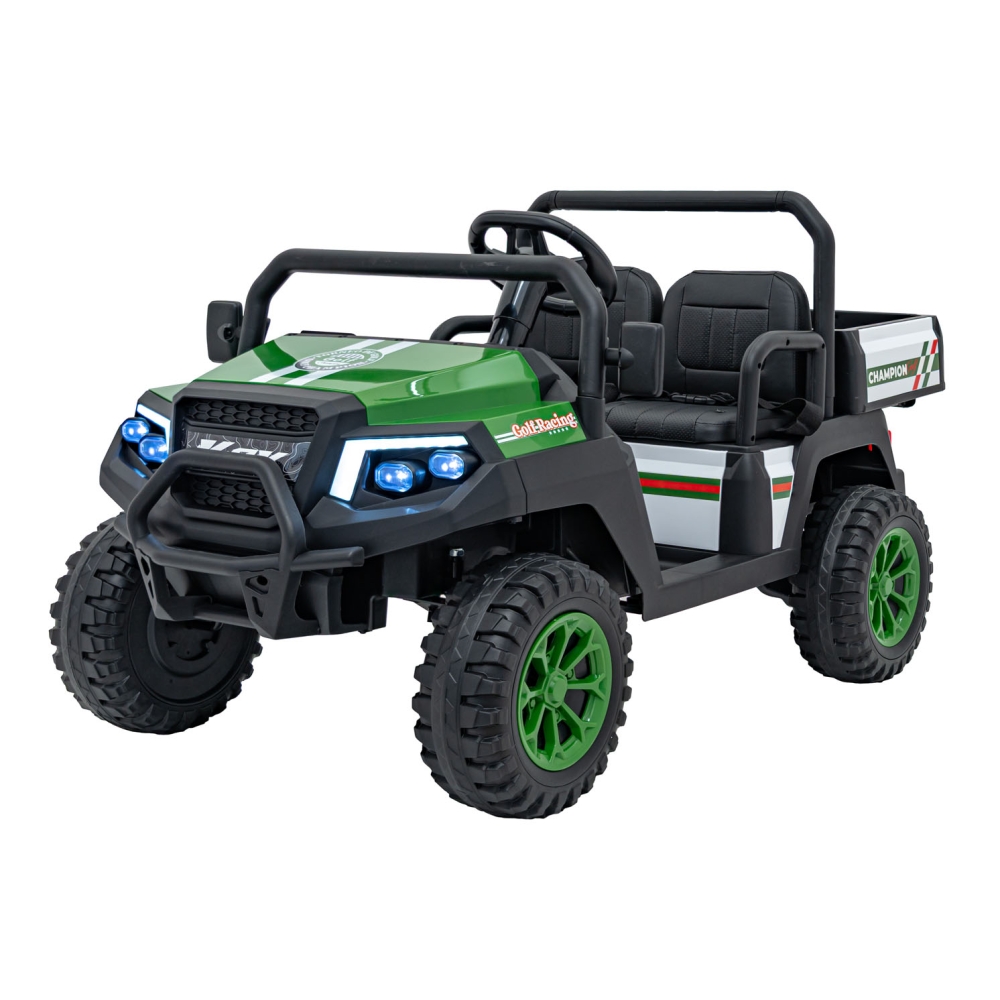 Elektromobilis Champion Pick-Up, Green-Elektromobiliai vaikams, Sunkvežimiai-e-vaikas