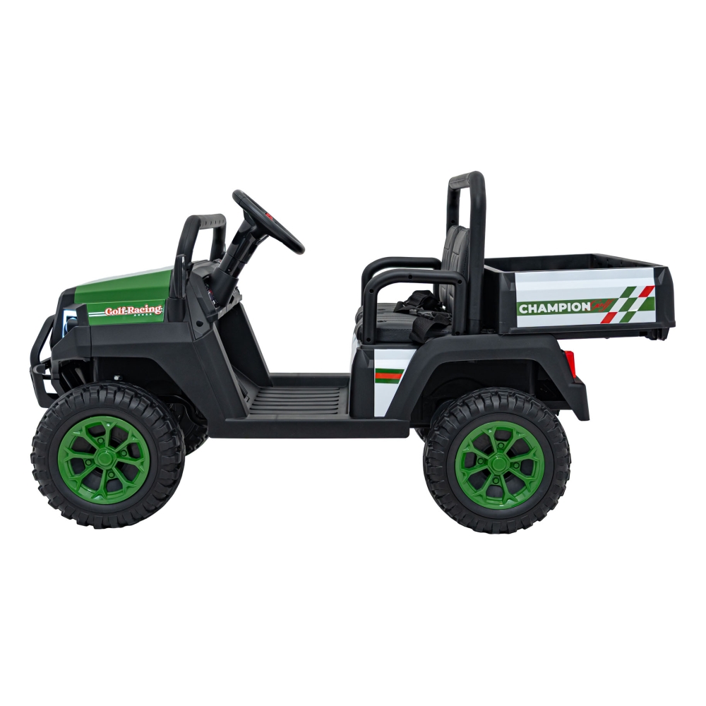 Elektromobilis Champion Pick-Up, Green-Elektromobiliai vaikams, Sunkvežimiai-e-vaikas