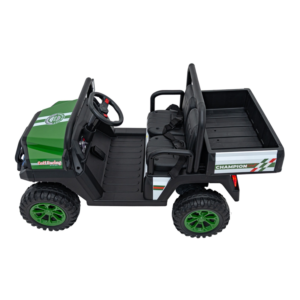 Elektromobilis Champion Pick-Up, Green-Elektromobiliai vaikams, Sunkvežimiai-e-vaikas