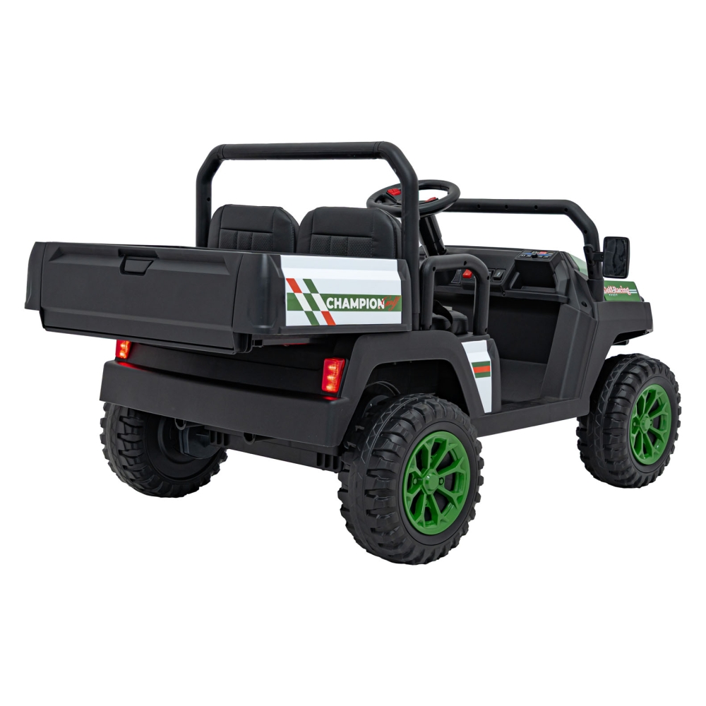 Elektromobilis Champion Pick-Up, Green-Elektromobiliai vaikams, Sunkvežimiai-e-vaikas