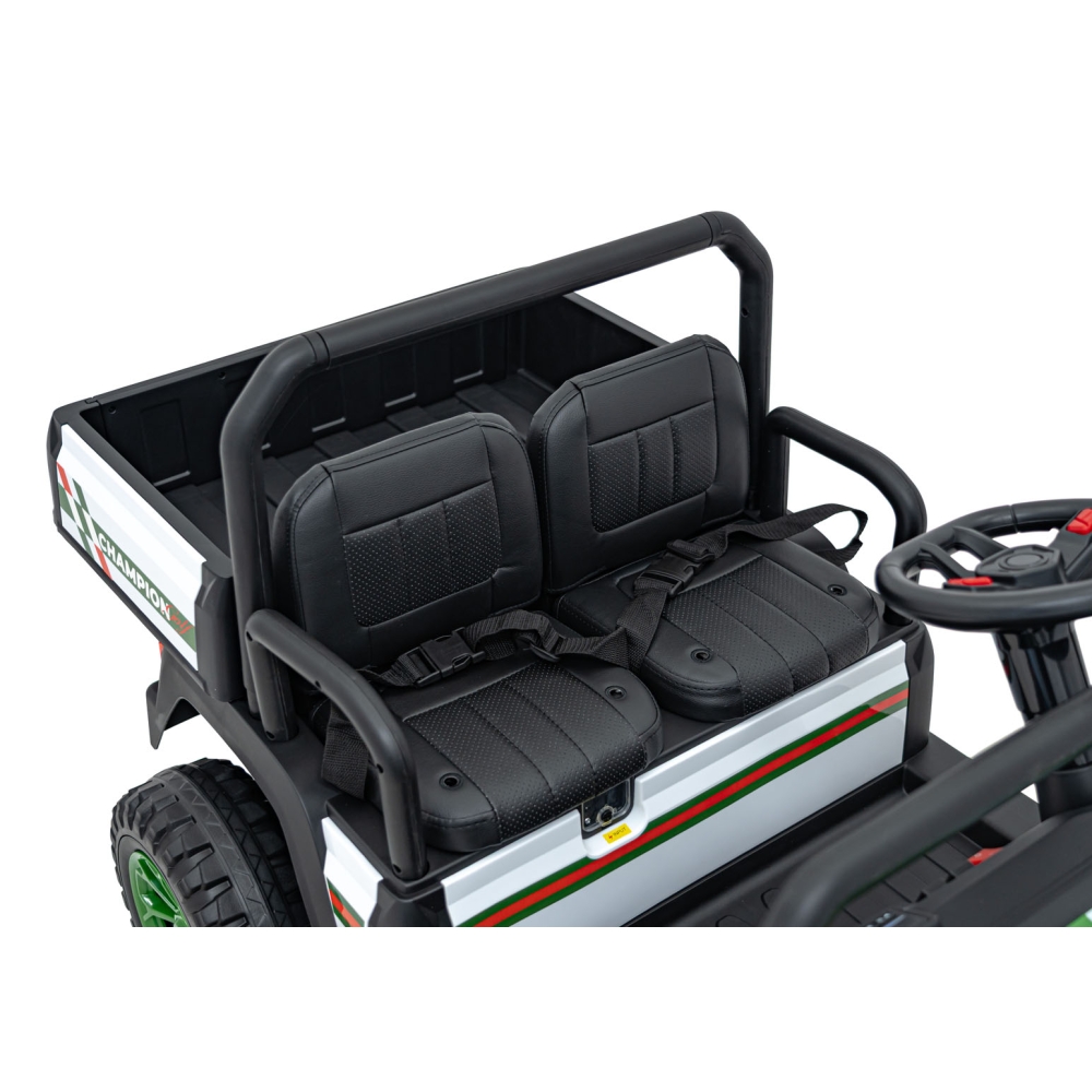 Elektromobilis Champion Pick-Up, Green-Elektromobiliai vaikams, Sunkvežimiai-e-vaikas