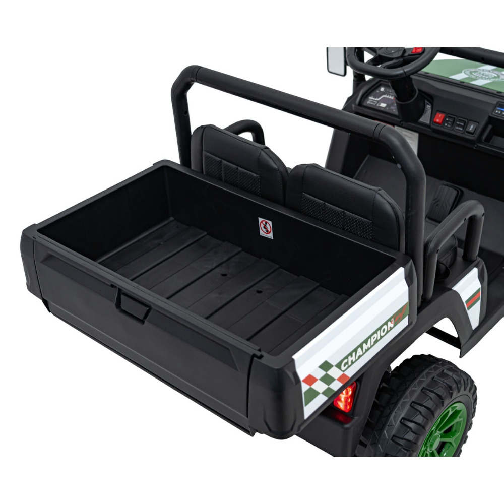 Elektromobilis Champion Pick-Up, Green-Elektromobiliai vaikams, Sunkvežimiai-e-vaikas