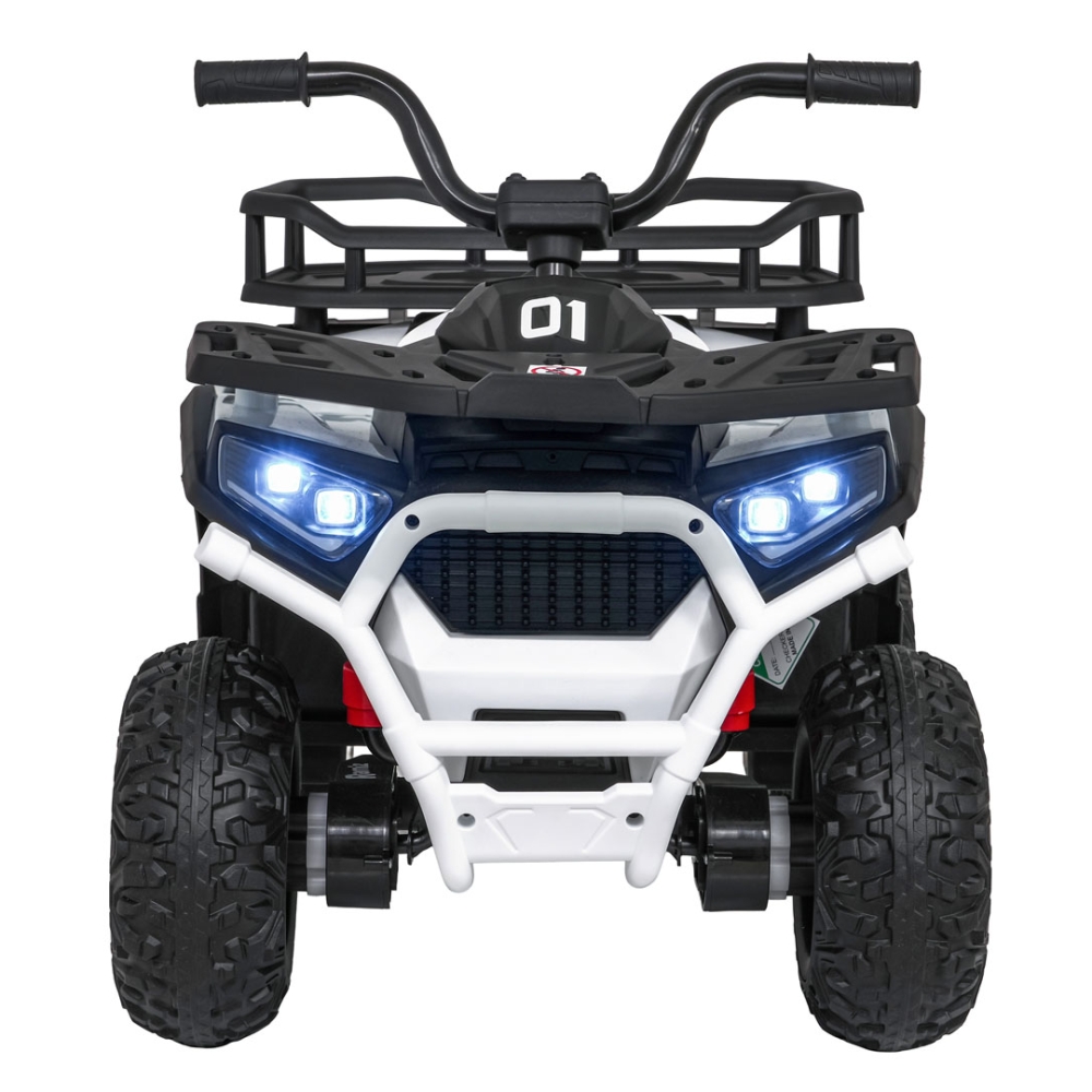 Elektrinis keturratis ATV Robust 01, White-Elektromobiliai vaikams, Keturračiai ir bagiai-e-vaikas