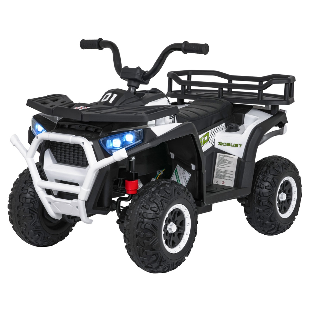 Elektrinis keturratis ATV Robust 01, White-Elektromobiliai vaikams, Keturračiai ir bagiai-e-vaikas