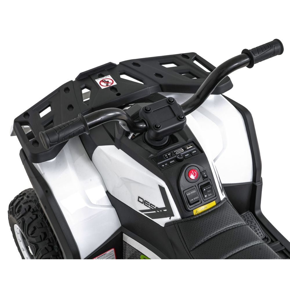 Elektrinis keturratis ATV Robust 01, White-Elektromobiliai vaikams, Keturračiai ir bagiai-e-vaikas