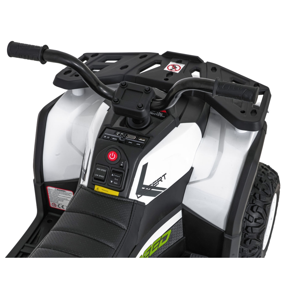 Elektrinis keturratis ATV Robust 01, White-Elektromobiliai vaikams, Keturračiai ir bagiai-e-vaikas