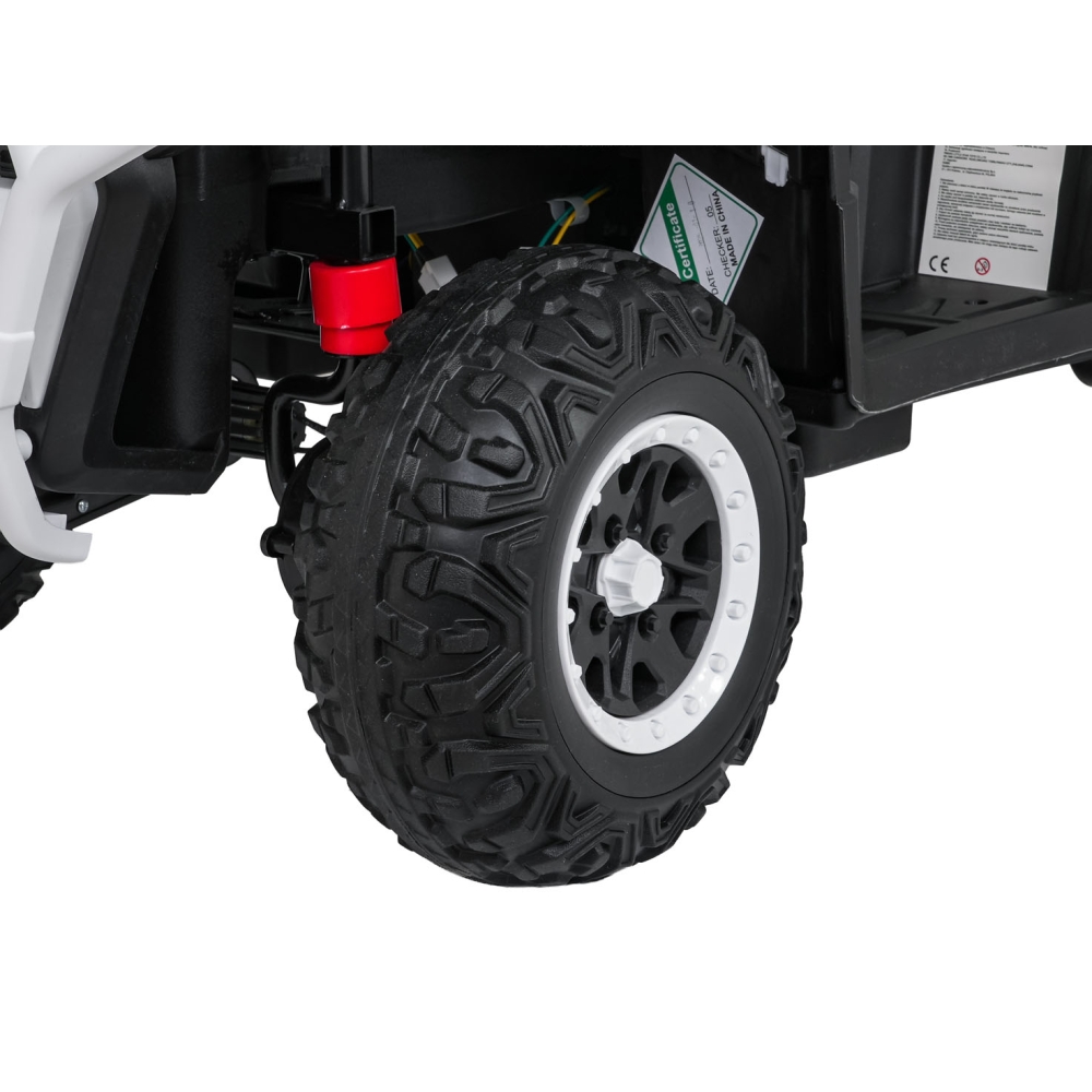 Elektrinis keturratis ATV Robust 01, White-Elektromobiliai vaikams, Keturračiai ir bagiai-e-vaikas