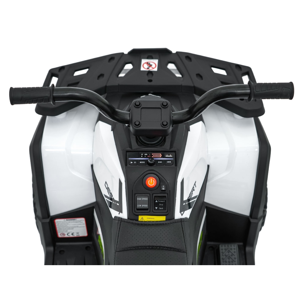 Elektrinis keturratis ATV Robust 01, White-Elektromobiliai vaikams, Keturračiai ir bagiai-e-vaikas