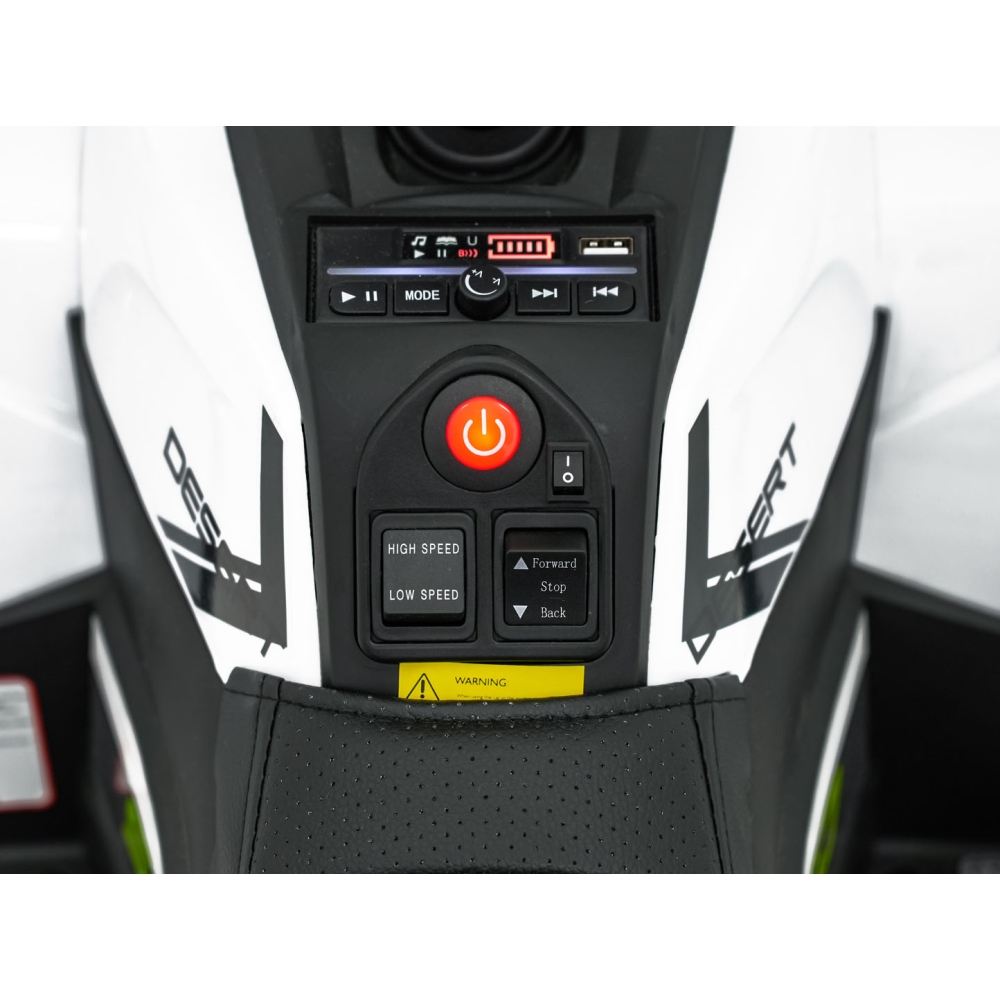 Elektrinis keturratis ATV Robust 01, White-Elektromobiliai vaikams, Keturračiai ir bagiai-e-vaikas