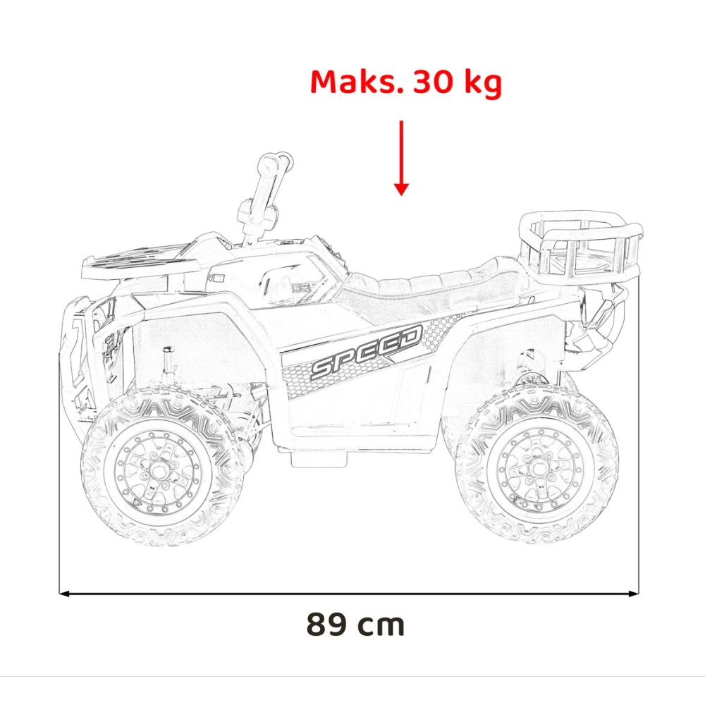 Pojazd Quad ATV Robust 01 Czerwony