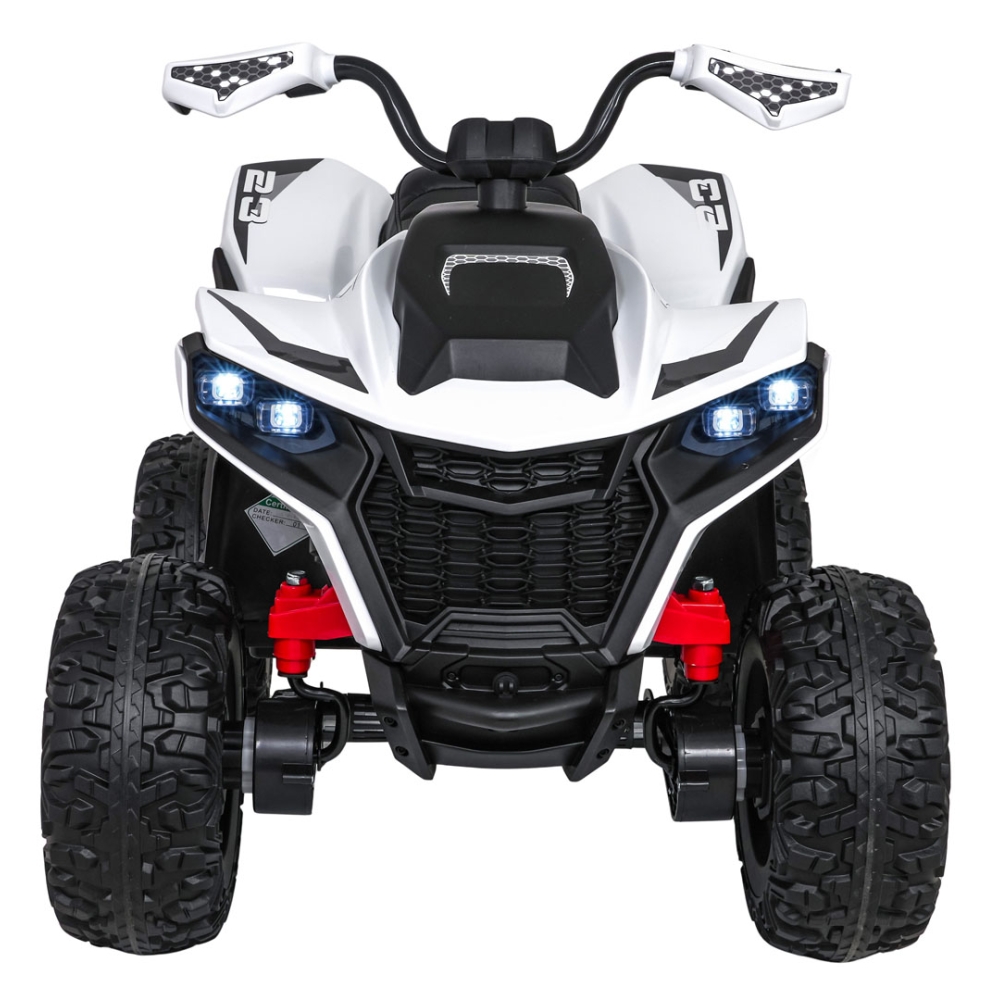 Elektrinis keturratis Fast Wheel, White-Elektromobiliai vaikams, Keturračiai ir bagiai-e-vaikas