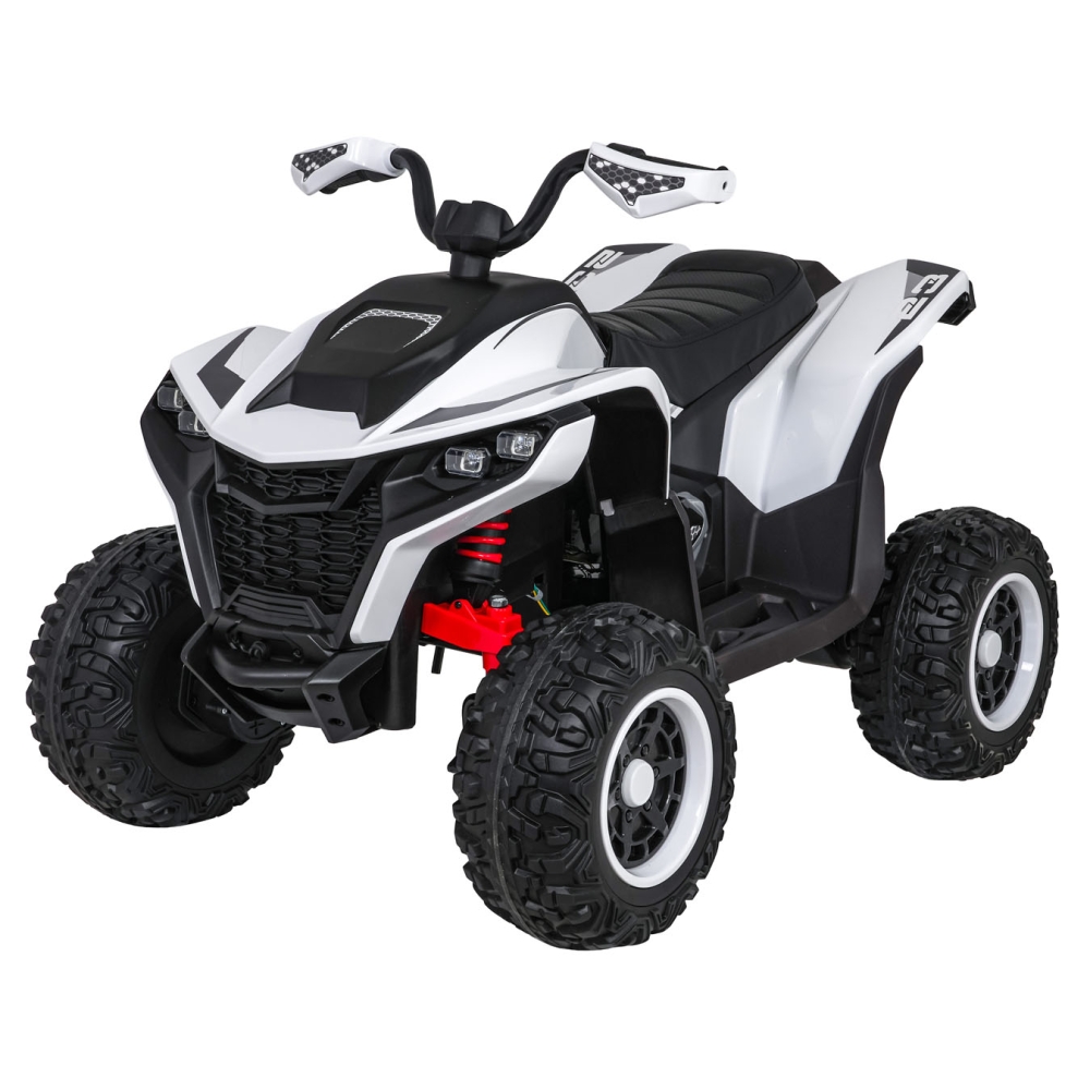 Elektrinis keturratis Fast Wheel, White-Elektromobiliai vaikams, Keturračiai ir bagiai-e-vaikas