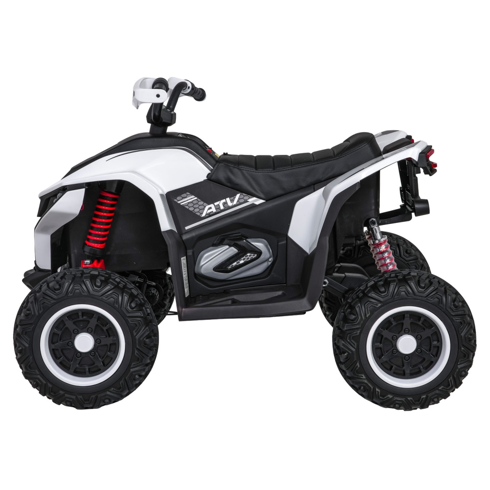 Elektrinis keturratis Fast Wheel, White-Elektromobiliai vaikams, Keturračiai ir bagiai-e-vaikas