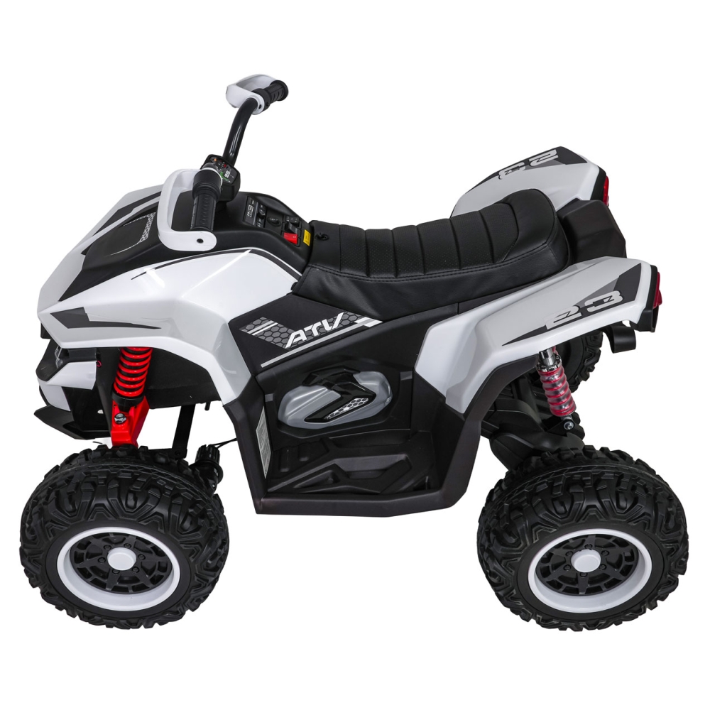 Elektrinis keturratis Fast Wheel, White-Elektromobiliai vaikams, Keturračiai ir bagiai-e-vaikas