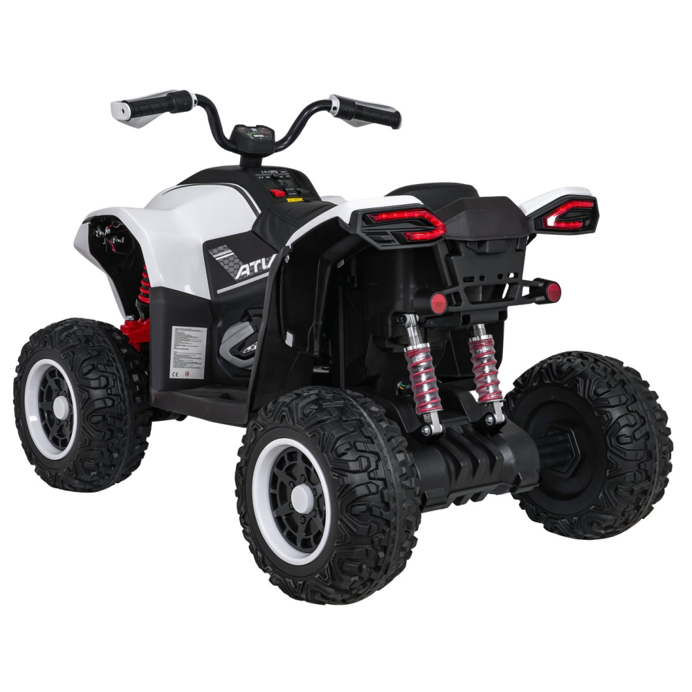Elektrinis keturratis Fast Wheel, White-Elektromobiliai vaikams, Keturračiai ir bagiai-e-vaikas