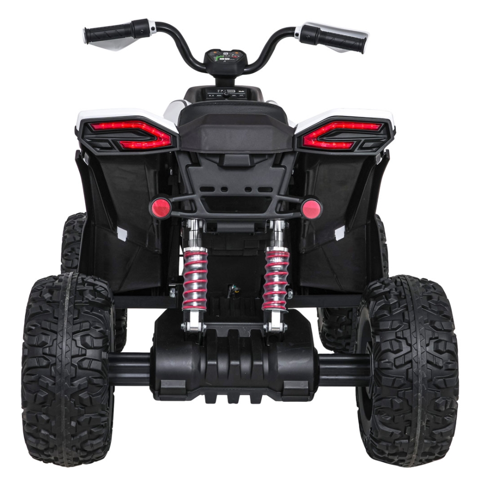 Elektrinis keturratis Fast Wheel, White-Elektromobiliai vaikams, Keturračiai ir bagiai-e-vaikas