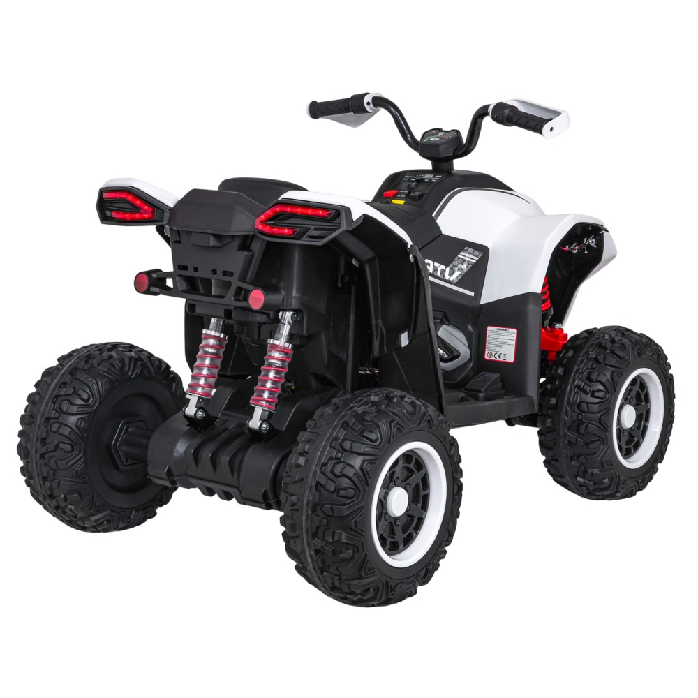 Elektrinis keturratis Fast Wheel, White-Elektromobiliai vaikams, Keturračiai ir bagiai-e-vaikas