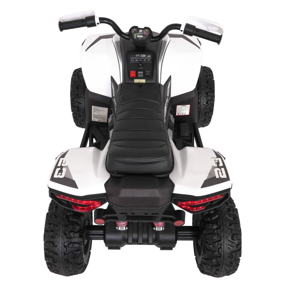 Elektrinis keturratis Fast Wheel, White-Elektromobiliai vaikams, Keturračiai ir bagiai-e-vaikas