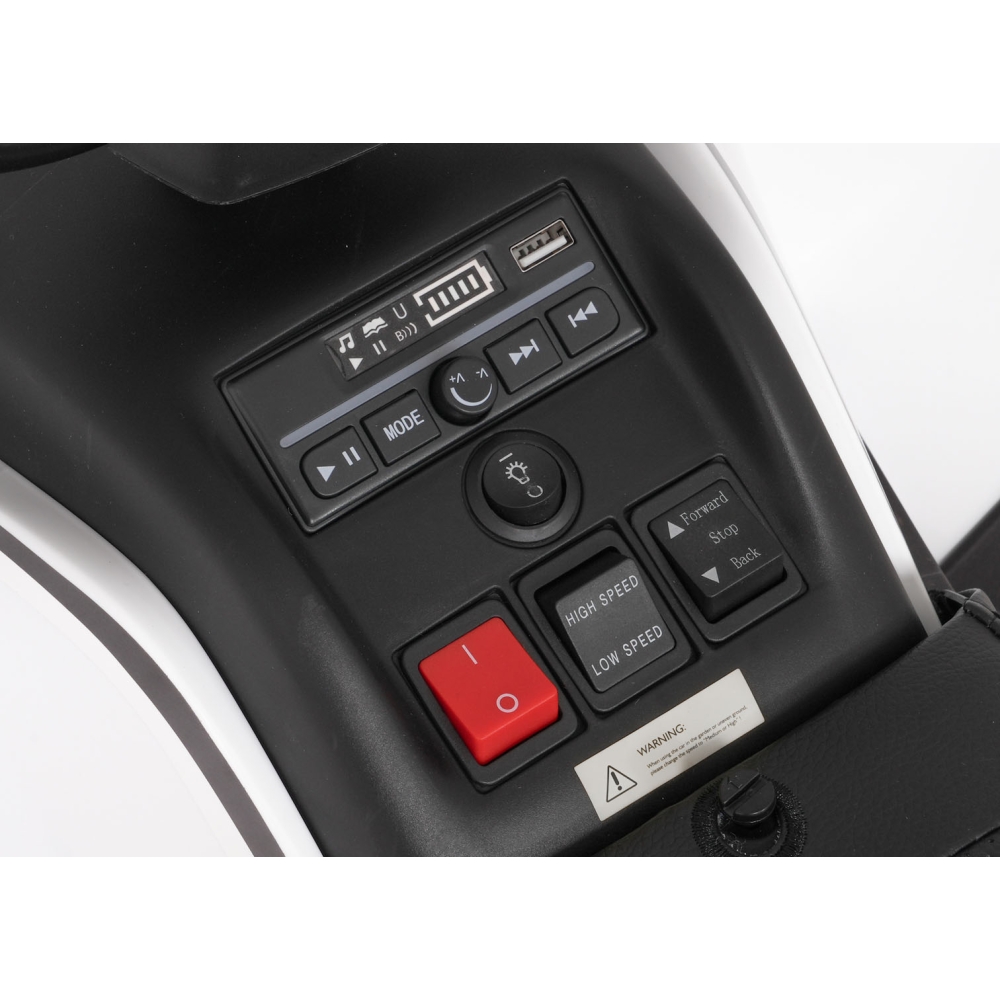 Elektrinis keturratis Fast Wheel, White-Elektromobiliai vaikams, Keturračiai ir bagiai-e-vaikas