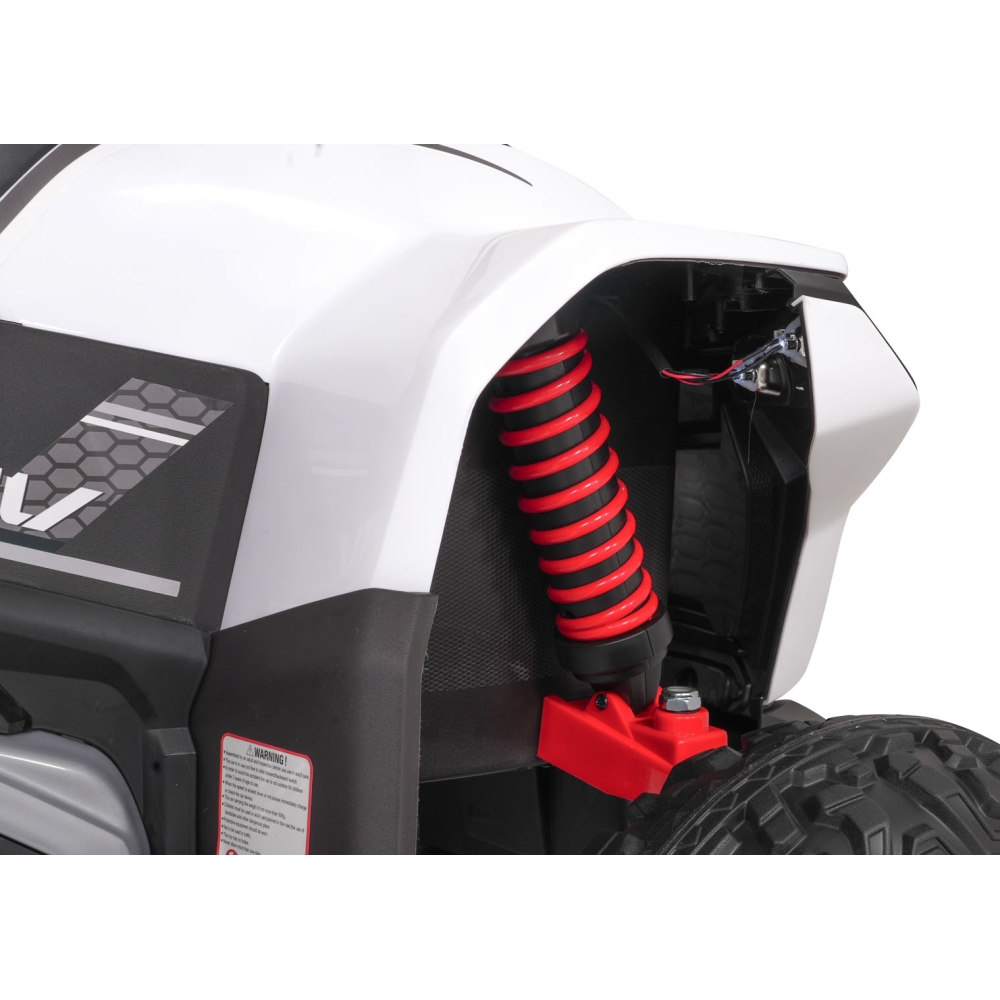 Elektrinis keturratis Fast Wheel, White-Elektromobiliai vaikams, Keturračiai ir bagiai-e-vaikas