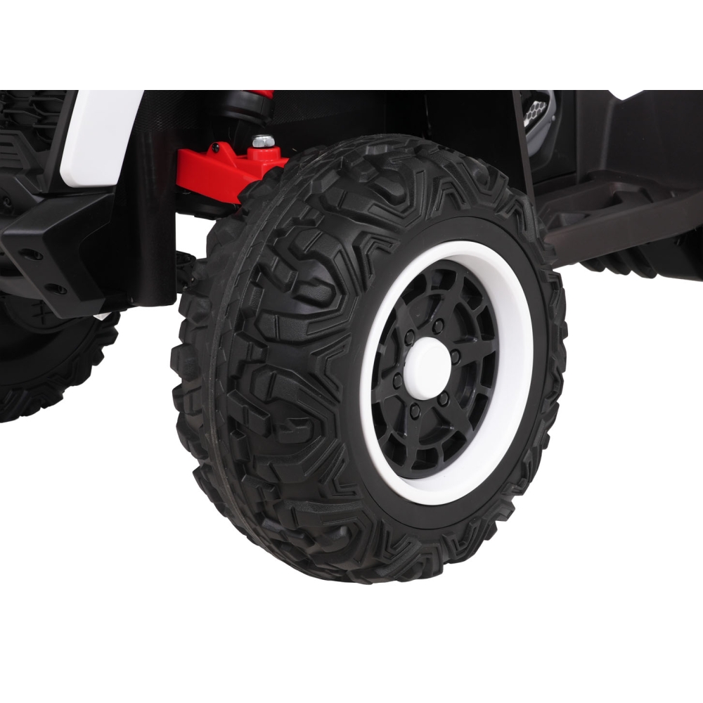 Elektrinis keturratis Fast Wheel, White-Elektromobiliai vaikams, Keturračiai ir bagiai-e-vaikas