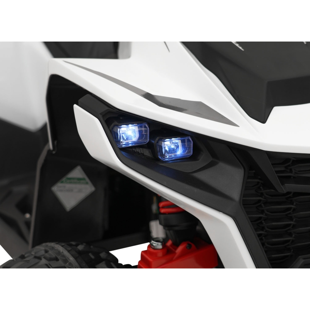 Elektrinis keturratis Fast Wheel, White-Elektromobiliai vaikams, Keturračiai ir bagiai-e-vaikas