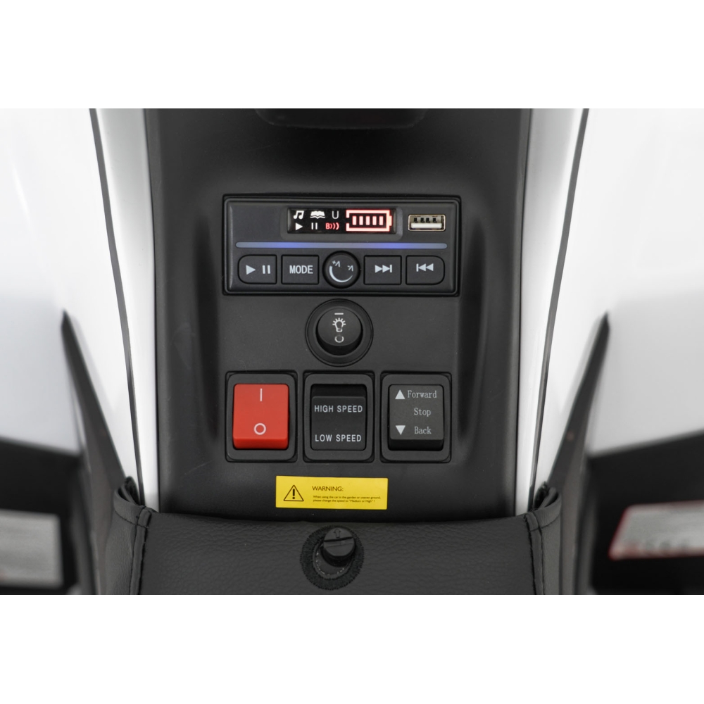 Elektrinis keturratis Fast Wheel, White-Elektromobiliai vaikams, Keturračiai ir bagiai-e-vaikas