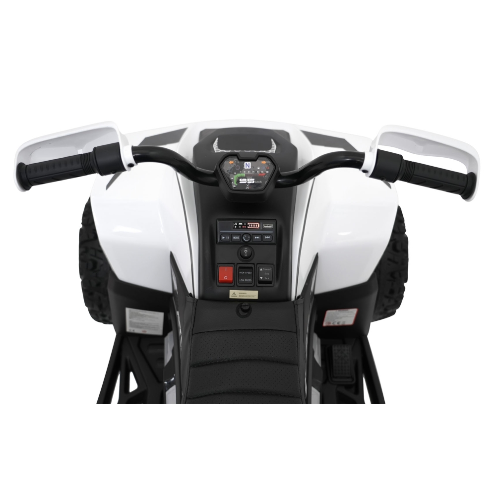 Elektrinis keturratis Fast Wheel, White-Elektromobiliai vaikams, Keturračiai ir bagiai-e-vaikas