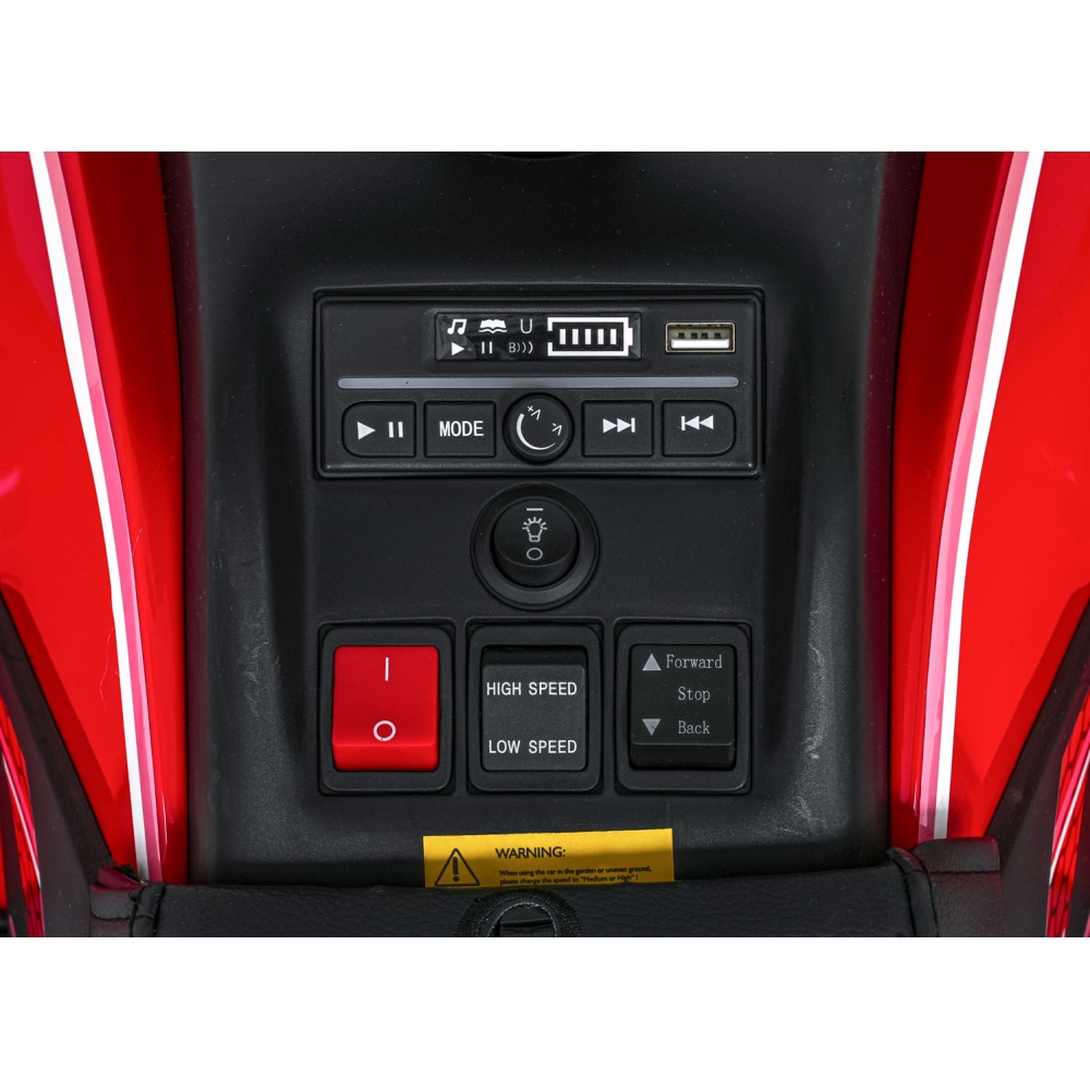 Elektrinis keturratis Fast Wheel, Red-Elektromobiliai vaikams, Keturračiai ir bagiai-e-vaikas