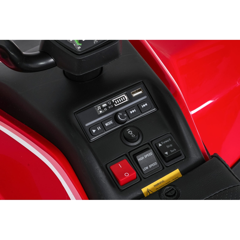 Elektrinis keturratis Fast Wheel, Red-Elektromobiliai vaikams, Keturračiai ir bagiai-e-vaikas